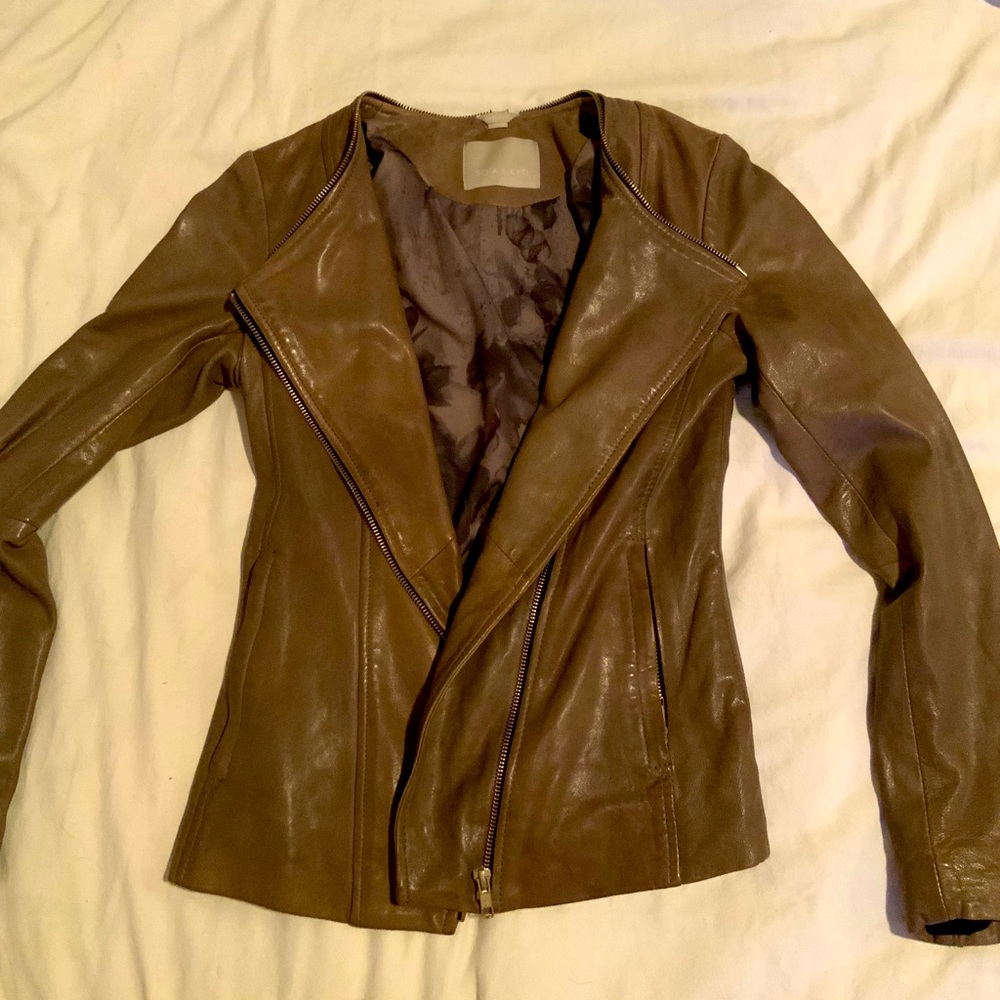 Soia & Kyo brown leather jacket